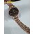 Women Rose Gold Analogue Watch with Stainless Steel Strap