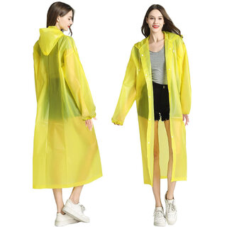 Buy Aseenaa EVA Raincoat with Hood Transparent Water Resistant Rainwear Bike Rainsuit for Men Women Universal Random Online Get 71 Off