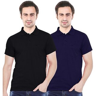                       Summer Beauty Solid Men Polo Neck Multicolor T-Shirt                                              