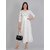 Radhika Fashion White Viscose Solid Stitched Dress For Woman