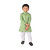 Kid Kupboard Cotton Baby Boys Kurta and Pyjama Set, Green and White, Full-Sleeves, 3-4 Years KIDS6436