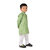 Kid Kupboard Cotton Baby Boys Kurta and Pyjama Set, Green and White, Full-Sleeves, 3-4 Years KIDS6436