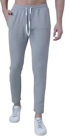 Antiq World Men Solid Grey Track Pants