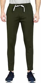 Antiq World Men Regular Fit Green Cotton Blend Trousers