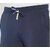 Roundfeet Mens Solid Dark Blue Track Pants