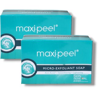                       Maxipeel Micro exfoliant soap with anti acne smoothening and lightening 125g (Pack of 2)                                              