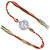 LUCKY JEWELLERY Gold Plated AD Stone Religious Ik Onkar Sikh Rakhi for Bhaiya & Bhabhi-Pack of 2