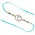 LUCKY JEWELLERY Gold Plated AD Stone Religious Ik Onkar Sikh Rakhi for Bhaiya & Bhabhi-Pack of 2