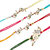 LUCKY JEWELLERY Gold Plated AD Stone Rakhi Lumba Bracelet for Bhaiya & Bhabhi - Pack of 5