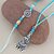LUCKY JEWELLERY Oxidised Silver Rakhi Lumba Bracelet for Brother/Bhaiya/Bhai/Bhabhi - Pack of 2
