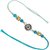 LUCKY JEWELLERY Oxidised Silver Rakhi Lumba Bracelet for Brother/Bhaiya/Bhai/Bhabhi - Pack of 2