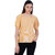 Womens Gold Round neck Stripe Tops