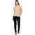 Womens Gold Round neck Stripe Tops