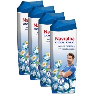                       Navratna Mint Fresh Cool Talc - 50g (Pack Of 4)                                              