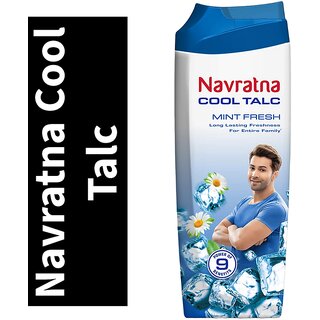 Navratna Mint Fresh Cool Talc Relaxes, - 50g Navratna Mint Fresh Cool Talc Relaxes, - 50g