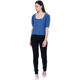                       Womens Royal Blue Square neck Tops                                              