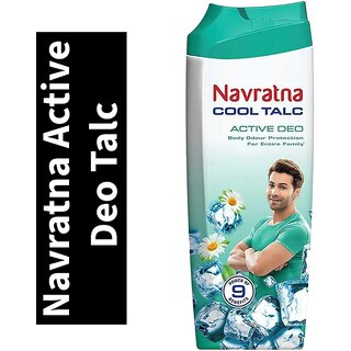 Navratna Active Deo Cool Talc Relaxes, - 50g Navratna Active Deo Cool Talc Relaxes, - 50g