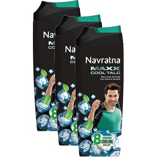                       Navratna Maxx Cool Talc - 100g (Pack Of 3)                                              