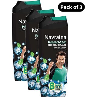 Navratna Maxx Cool Talc - Pack Of 3 (100g) Navratna Maxx Cool Talc - Pack Of 3 (100g)