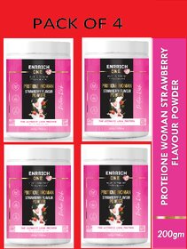 ENRICH ONE PROTIONE WOMAN STRAWBERRY FLAVOUR POWDER (PACK OF 4)