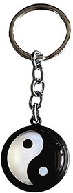 Metal Yin And Yang Symbol Key Chain (Multicolour)