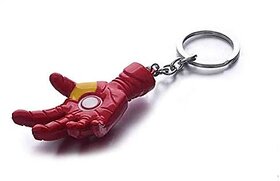 Iron Man Hand Metal Keychain Red  Golds With Realistic Detailing