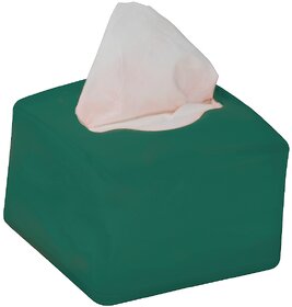 iota Tissue Paper Dispenser with 2-Ply 100 Pulls Tissue for Car, office, and Home (Dark Green)