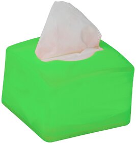 iota Tissue Paper Dispenser with 2-Ply 100 Pulls Tissue for Car, office, and Home (Green)