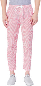 Mens Pink Striped Sleepwear Pant