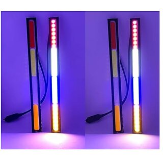 T9 Taggear 4 Color 17 Cm Drl Flashing Car Bike Fancy Lights (Multicolor) 2Pcs T9 Taggear 4 Color 17 Cm Drl Flashing Car Bike Fancy Lights (Multicolor) 2Pcs