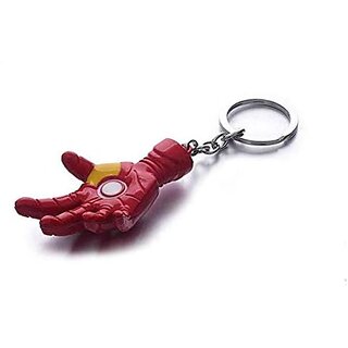 Iron Man Hand Metal Keychain Red Golds With Realistic Detailing Iron Man Hand Metal Keychain Red Golds With Realistic Detailing