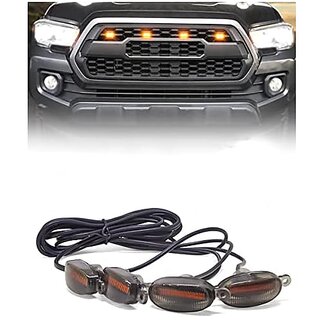Fabtec Universal 4 X 4 Daytime Running Light Led Car Grill Raptor Style Emergency Warning Off-Roading Light For All Car/Truck/Suv (Yellow) (Set Of 4 Pcs) Fabtec Universal 4 X 4 Daytime Running Light Led Car Grill Raptor Style Emergency Warning Off-Roading Light For All Car/Truck/Suv (Yellow) (Set Of 4 Pcs)