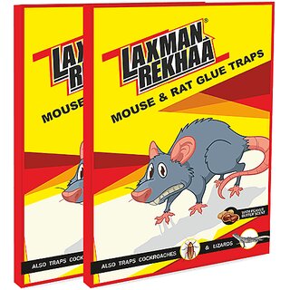                       Laxman Rekhaa Mouse Rat Glue Traps - Big Rat Pad (Pack of 2)                                              