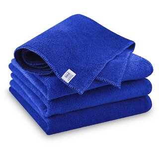                       iota Microfiber Cleaning Cloth 40x40, 350GSM, Ultra Absorbent, Lint-Free for Cars  Bikes (Pack of-4 Blue)                                              