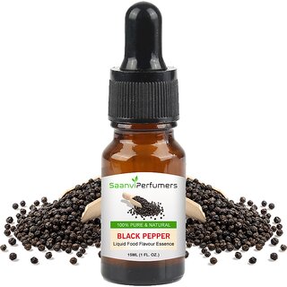 Saanvi perfumers Blackpepper Liquid Food Essence Edible Grade 15ml For Used in salad dressings, soups, stir-fries, pasta Saanvi perfumers Blackpepper Liquid Food Essence Edible Grade 15ml For Used in salad dressings, soups, stir-fries, pasta