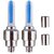 Bike/Bicycle Tyre Led Light Rim Valve Cap Flashing With Motion Sensor Blue For Car Motorcycles (Bike Led Lights) - 2 Sets (4 Pieces)