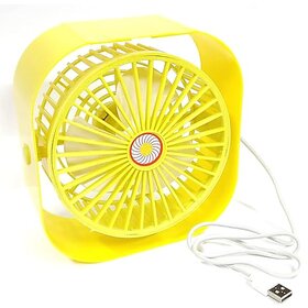 Esptronics Erh India 5 Volt Dc Yellow Usb Portable Small Cooling Fan With Strong Wind Quiet Mini Personal Fan For Camping And Outdoor Activities Office Use Baby And Pet Cooling Etc.