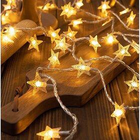 F C Fancy Creation Warm White 20-Star LED String Lights 3 Meters, Festivals Home Decorations Star Light (20-Star LED String Lights)