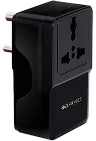 ZEBRONICS ZEB-MPA10 Dual USB Adapter with AC Socket5V 3.1 A Output (Black)_434clone