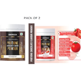 Enrrich One PROTIONE CHOCOLATE FLAVOUR POWDER PROTIONE LAYCO POWDER (PACK OF 2) Enrrich One PROTIONE CHOCOLATE FLAVOUR POWDER PROTIONE LAYCO POWDER (PACK OF 2)