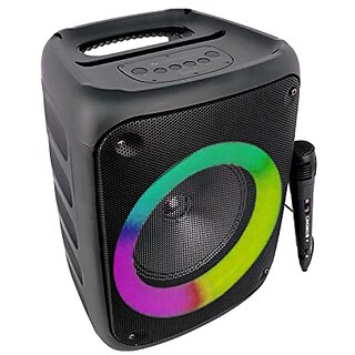                       ZEBRONICS Zeb-Buddy 500 Portable Wireless Speaker with BT v5.0 25W RMS Output TWS 20.3cm(8xe2x80x9d) Driver 5H Backup USB mSD AUX FM Radio and Built in Rechargeable Battery Black_366clone                                              