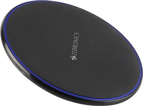 ZEBRONICS ZEB-WCP1001S 10W Wireless Charging Pad with Foreign Object Detection 10W/7.5W/2.5W Support (Black)_441clone