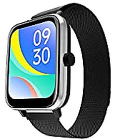 Zebronics DRIP Smart Watch with Bluetooth Calling 4.3cm,  10 Built-in  100+ Watch  100+ Sport Modes 4 Games Voice Assistant 8 Menu UI Fitness Health  Sleep Tracker (Metal Black)_383clone