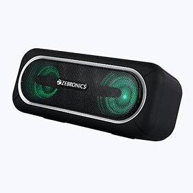 Zebronics Zeb-Delight 20 Bluetooth v5.0 Portable Speaker with 10W RMS TWS Function FM Radio Call Function Supports USB microSD 5H Backup Built-in Rechargeable Battery AUX and RGB Lights_451clone.