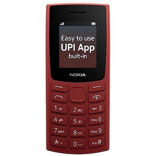                       Nokia All-New 105 with Built-in UPI Payments (Single Sim 1000 mAh Battery, 1.8 Inch Display, Red)_622clone                                              