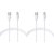 PHILIPS DLC2528M(SET OF 2) 1.2 m USB Type C Cable (Compatible with MOBILES, White)_302clone.