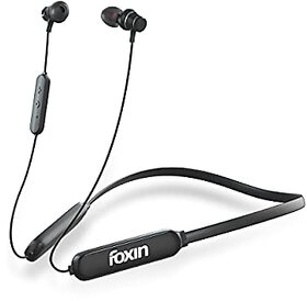 Foxin FoxBeat 205 Bluetooth V5.0 Wireless Headphones with Hi-Fi Stereo Sound 60Hrs Playtimein Line Mic Neckband Sweat-Resistant Magnetic Earbuds Voice Assistant & Mic Made in India_509clone