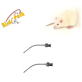 Dosing steel tubes for Albino Rat Size18Gx70mm Curve Ball tip-2pcs-Good for Albino Rat Canary birds Birds' Park Dosing steel tubes for Albino Rat Size18Gx70mm Curve Ball tip-2pcs-Good for Albino Rat Canary birds Birds' Park