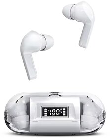 Digimate Transbud  Earbuds With Charging Case 6 Hours Play Time Bluetooth Version 5.3 With MIC (DG-EP02, White)