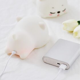 Night Lamp, Cat Lamp, Cat light lamp, Cat Touch Silicone Lamp, 7 Colour Changing Light for Kids Bedroom, USB Rechargeab